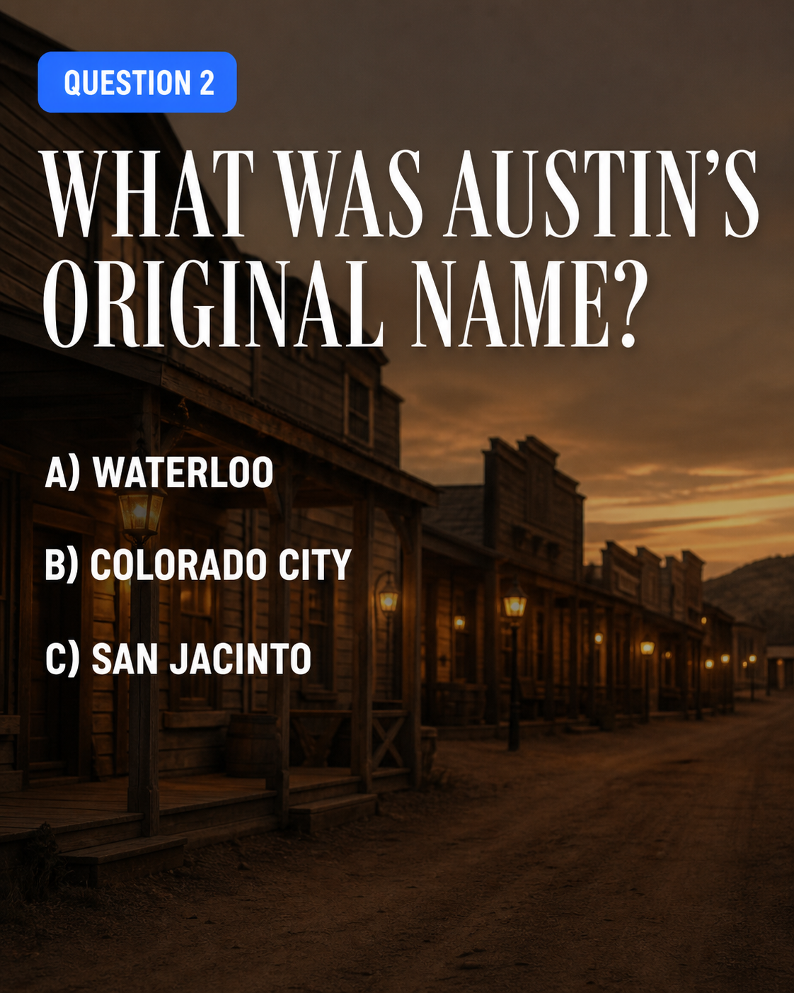 Hometown Quiz — Round 2 — Question 2