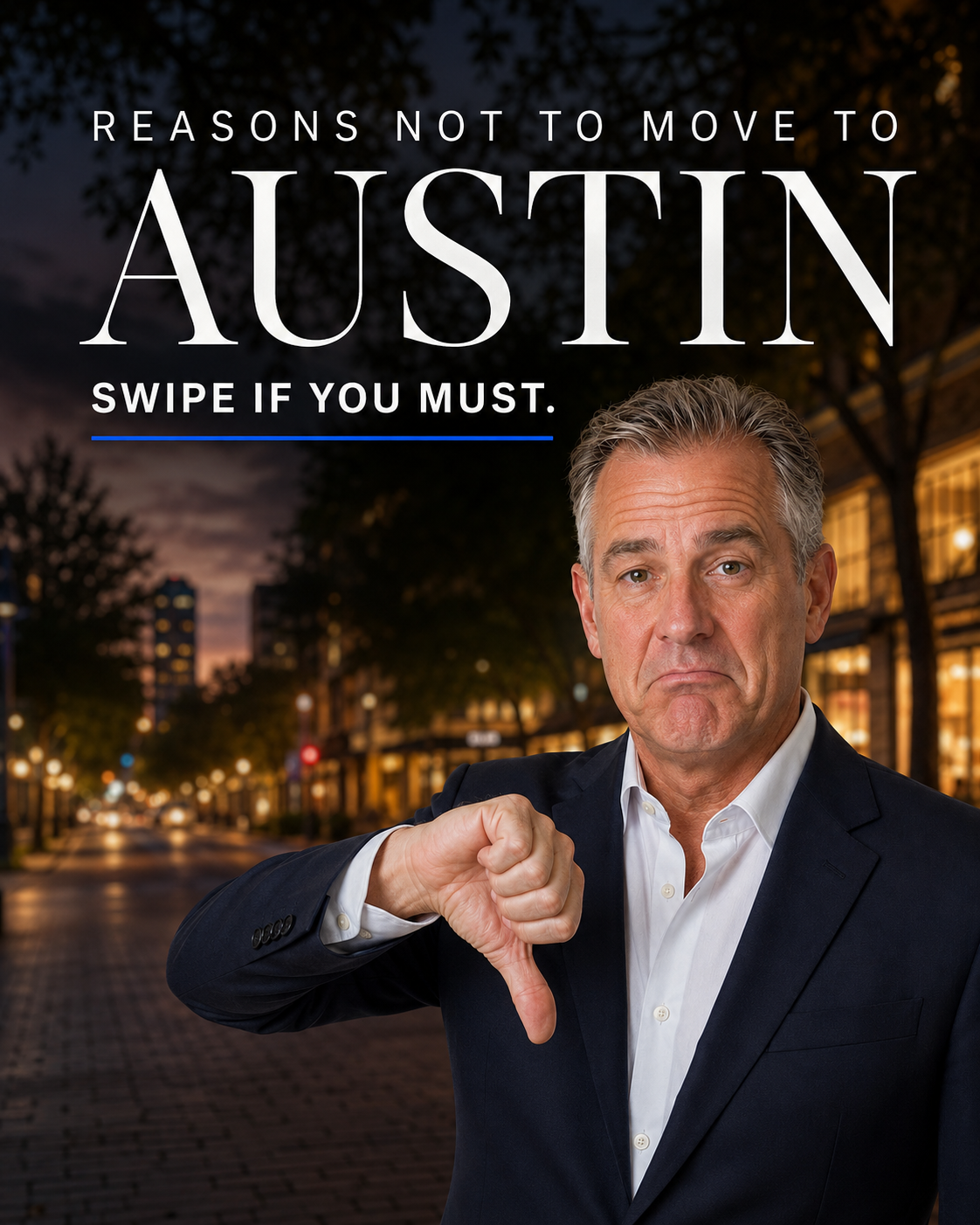 Don't Move Here — Cover — thumbs down